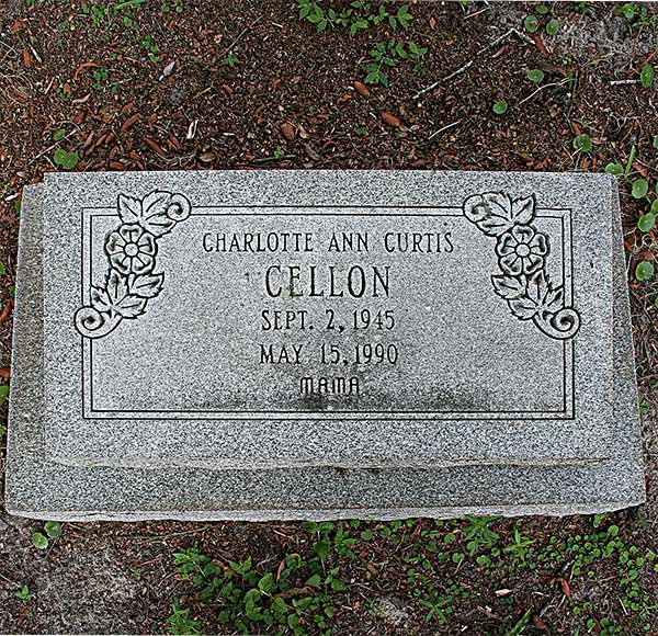 Charlotte Ann Curtis Cellon Gravestone Photo