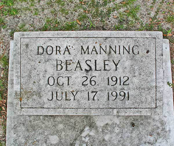 Dora Manning Beasley Gravestone Photo