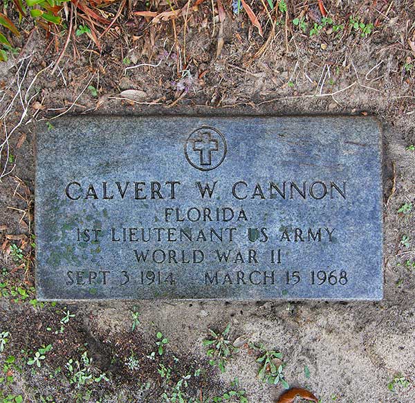 Calvert W. Cannon Gravestone Photo