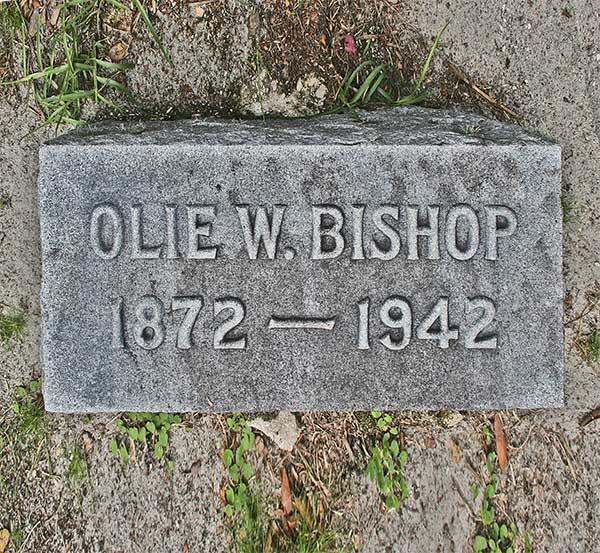 Olie W. Bishop Gravestone Photo