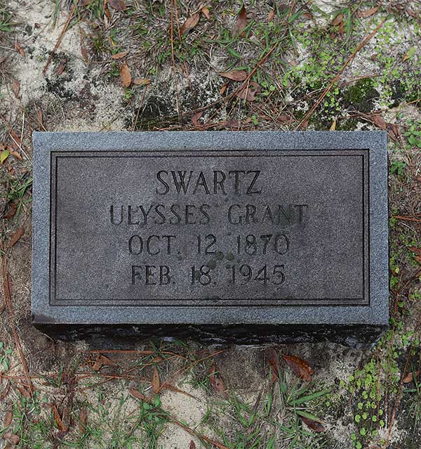 Ulysses Grant Swartz Gravestone Photo