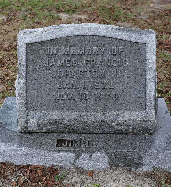 James Francis Johnston Gravestone Photo