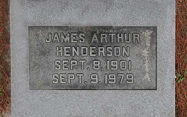 James Arthur Henderson Gravestone Photo