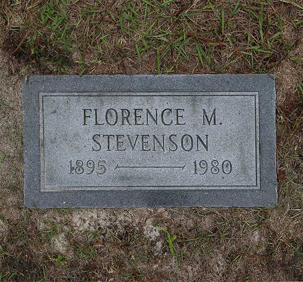 Florence M. Stevenson Gravestone Photo