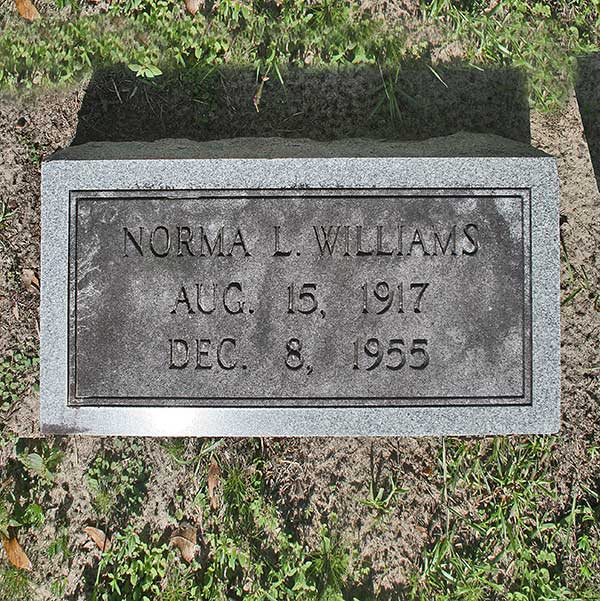 Norma L. Williams Gravestone Photo