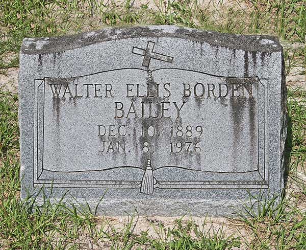 Walter Ellis Borden Bailey Gravestone Photo