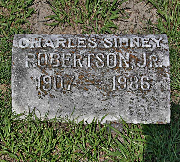 Charles Sidney Robertson Gravestone Photo