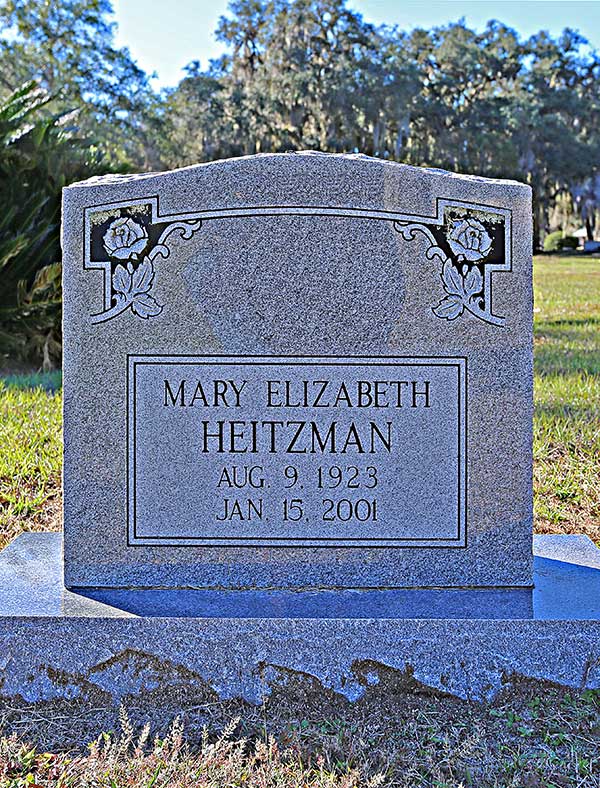 Mary Elizabeth Heitzman Gravestone Photo