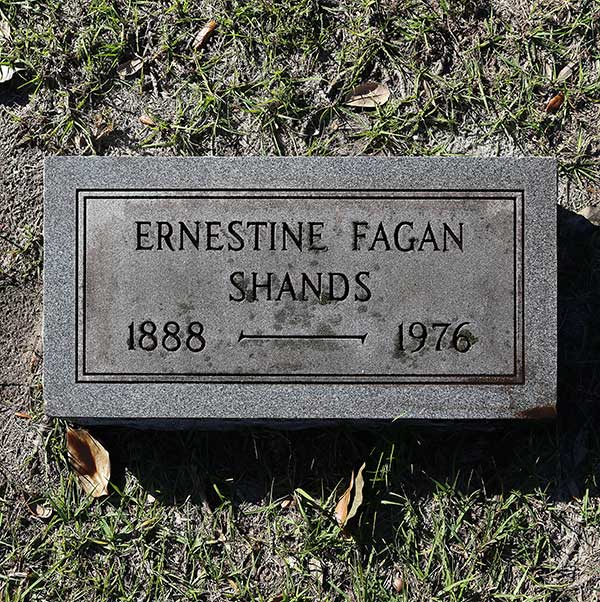 Ernestine Fagan Shands Gravestone Photo