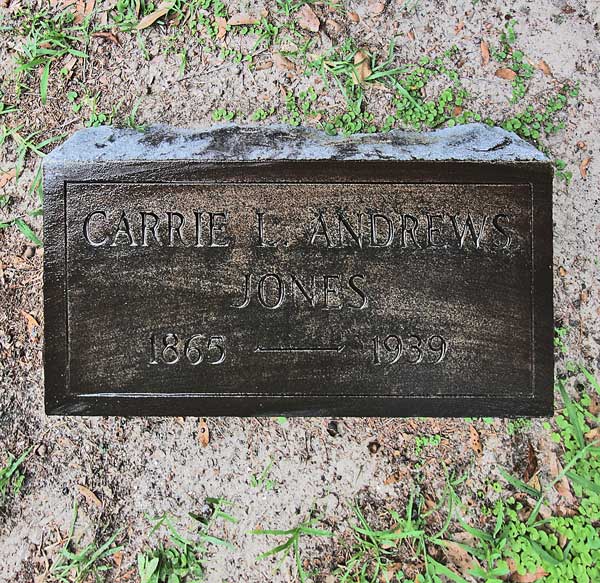Carrie L. Andrews Jones Gravestone Photo