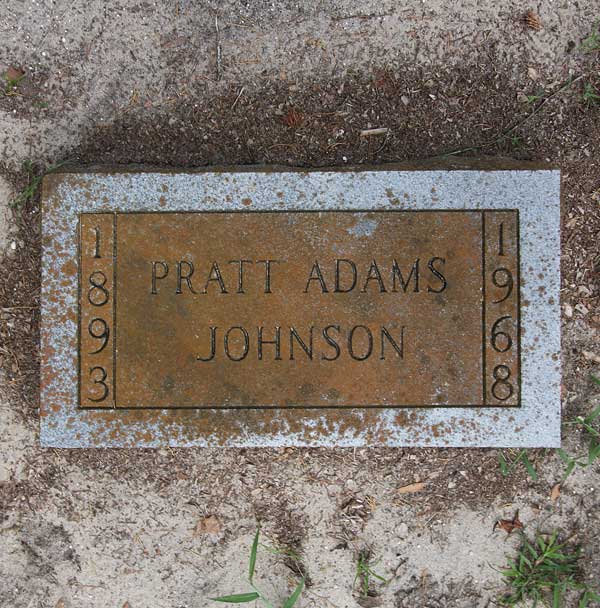 Pratt Adams Johnson Gravestone Photo