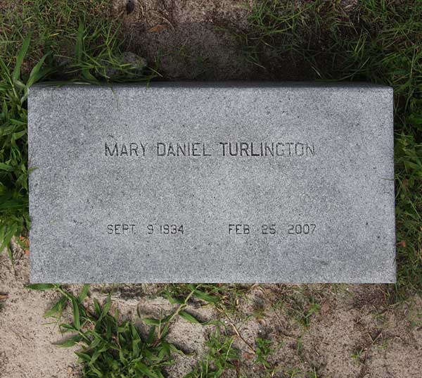 Mary Daniel Turlington Gravestone Photo