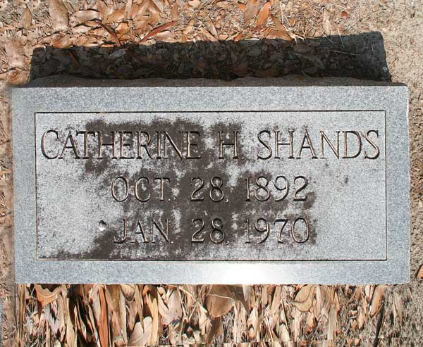 Catherine H. Shands Gravestone Photo