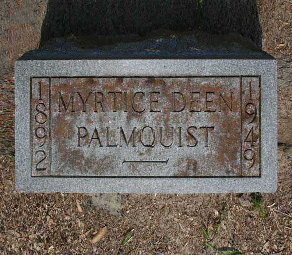 Myrtice Deen Palmquist Gravestone Photo