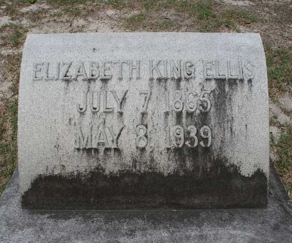 Elizabeth King Ellis Gravestone Photo