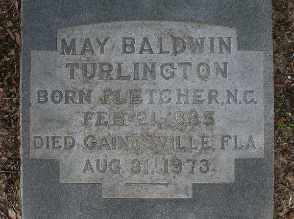 May Baldwin Turlington Gravestone Photo