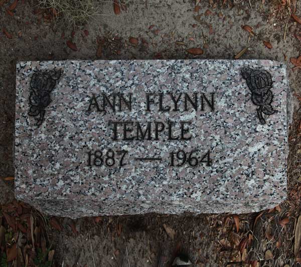 Ann Flynn Temple Gravestone Photo