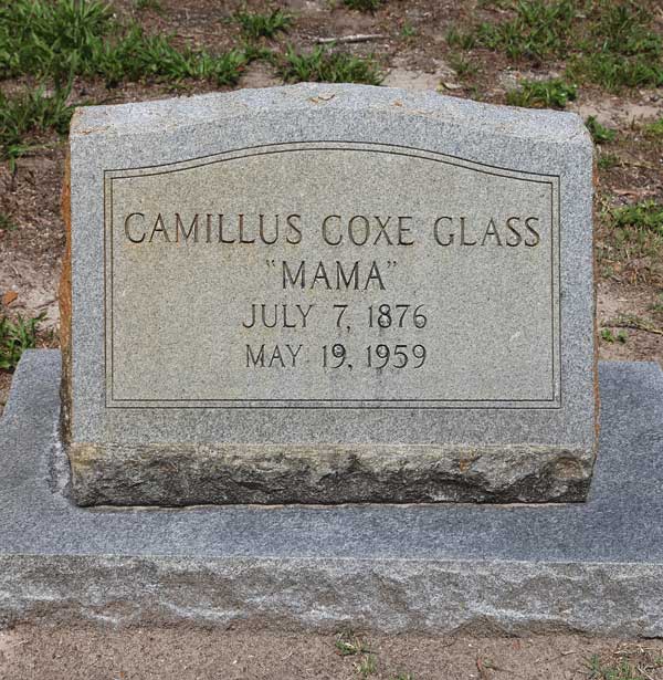 Camillus Coxe Glass Gravestone Photo