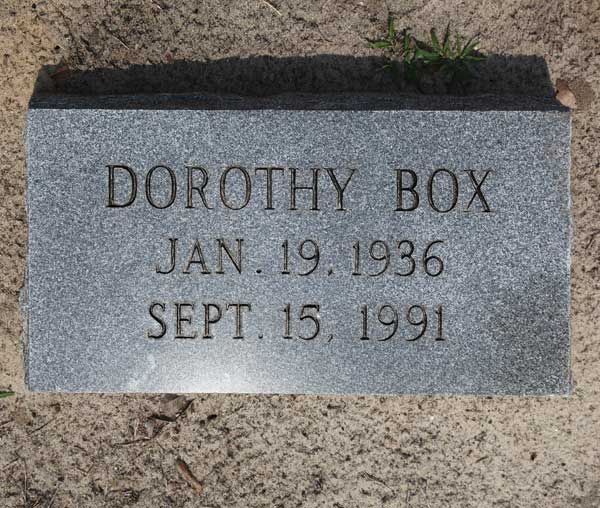 Dorothy Box Gravestone Photo
