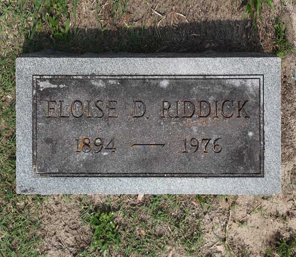 Eloise D. Riddick Gravestone Photo