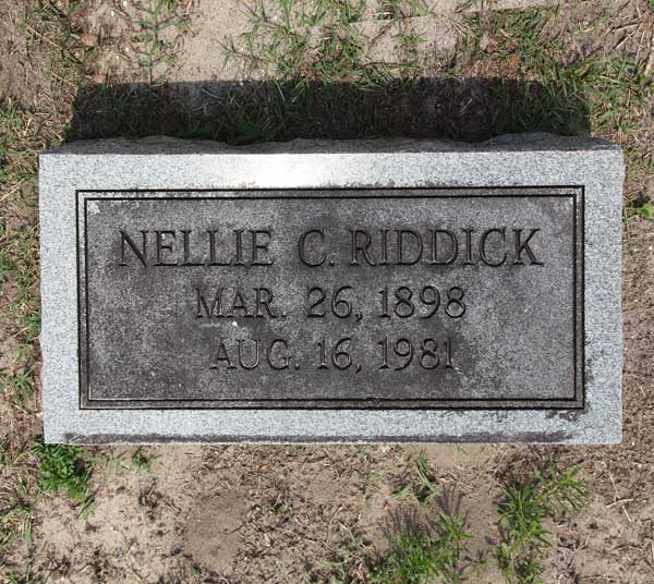 Nellie C. Riddick Gravestone Photo