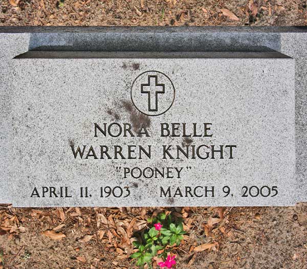 Nora Belle Warren Knight Gravestone Photo