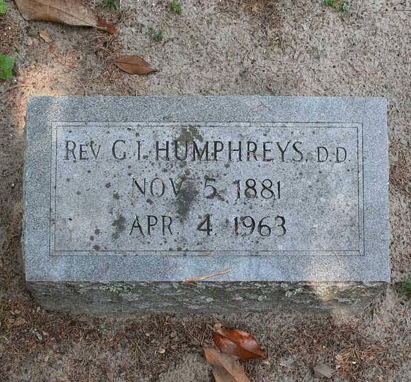 Rev. C.I. Humphreys Gravestone Photo