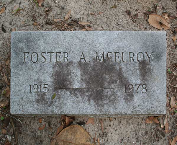Foster A. McElroy Gravestone Photo