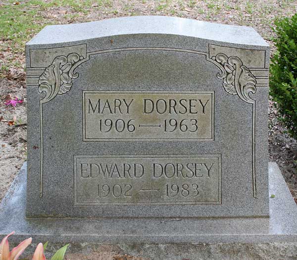 Mary & Edward Dorsey Gravestone Photo