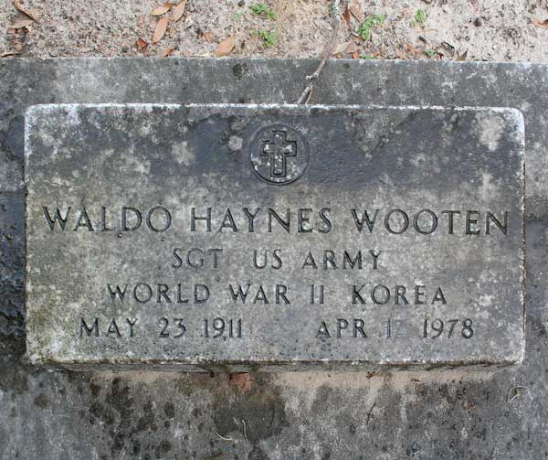Waldo Haynes Wooten Gravestone Photo