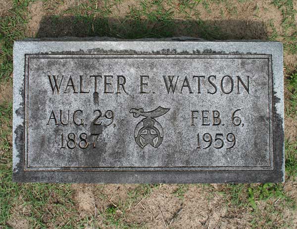 Walter E. Watson Gravestone Photo