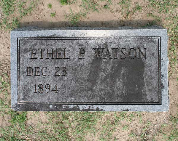 Ethel P. Watson Gravestone Photo