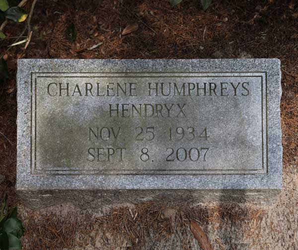Charlene Humphreys Hendryx Gravestone Photo
