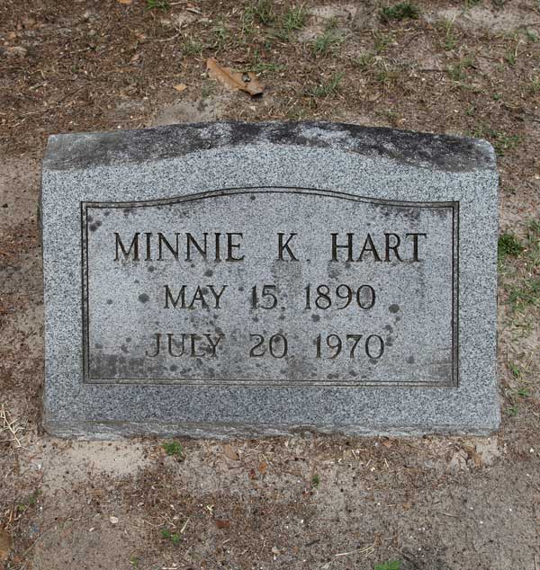 Minnie K. Hart Gravestone Photo