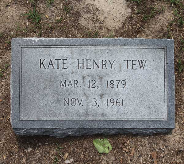Kate Henry Tew Gravestone Photo
