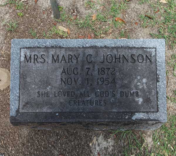 Mary C. Johnson Gravestone Photo