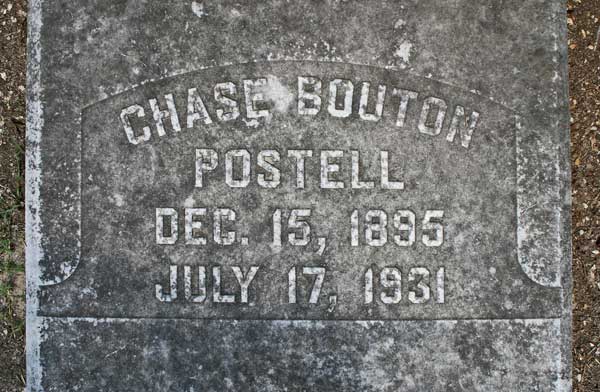 Chase Bouton Postell Gravestone Photo