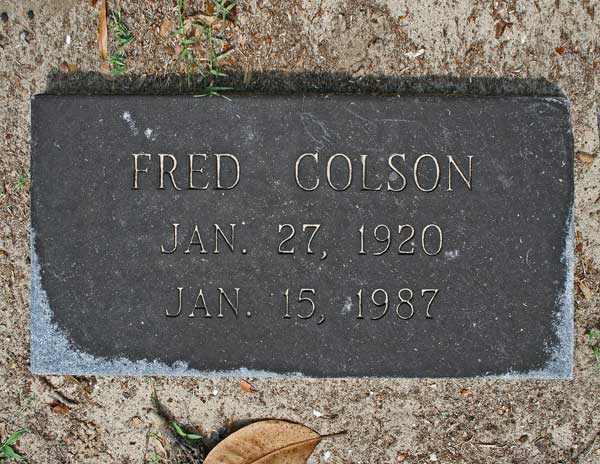 Fred Colson Gravestone Photo