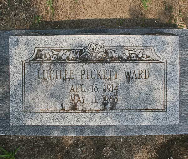 Lucille Pickett Ward Gravestone Photo