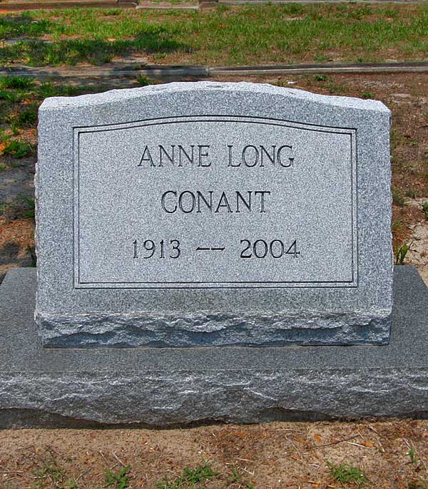 Anne Long Conant Gravestone Photo