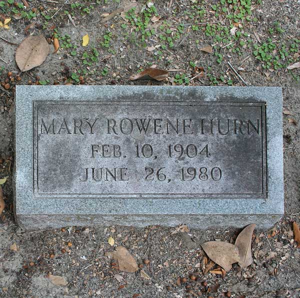 Mary Rowen Hurn Gravestone Photo