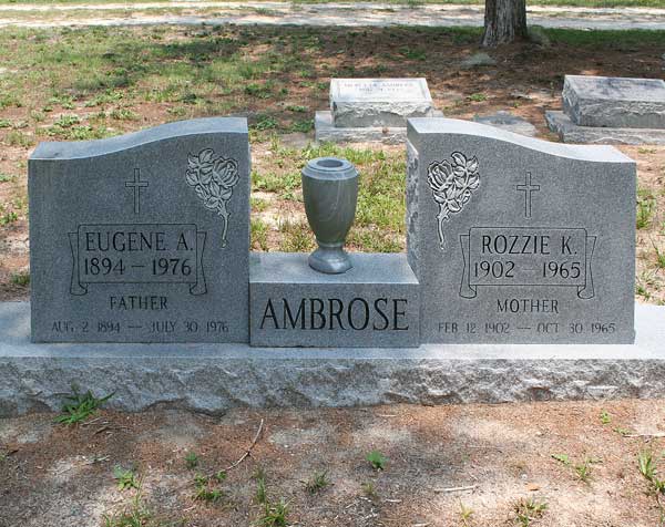 Eugene A. & Rozzie K. Ambrose Gravestone Photo