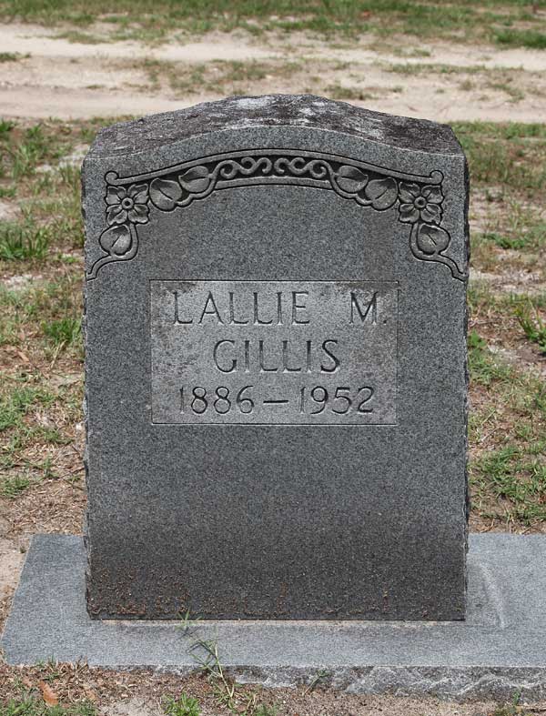 Lallie M. Gillis Gravestone Photo