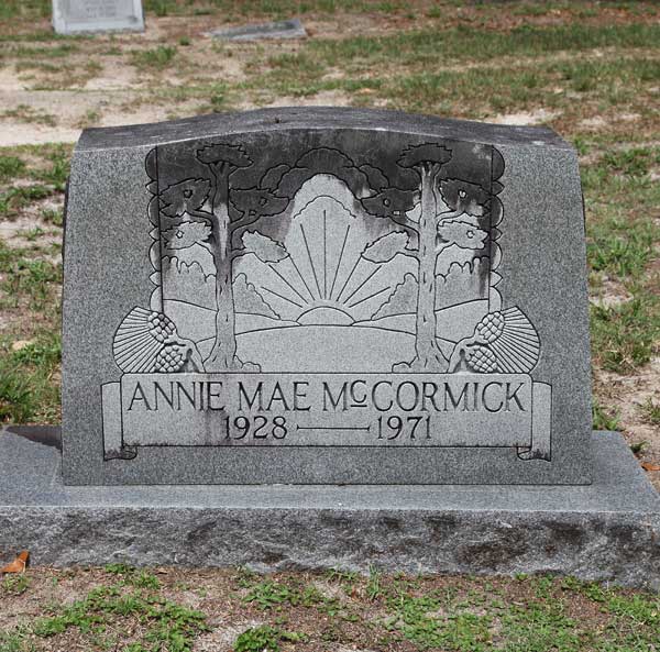 Annie Mae McCormick Gravestone Photo