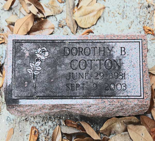 Dorothy B. Cotton Gravestone Photo