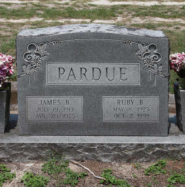 James B. & Ruby B. Pardue Gravestone Photo