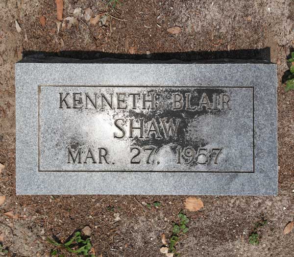Kenneth Blair Shaw Gravestone Photo
