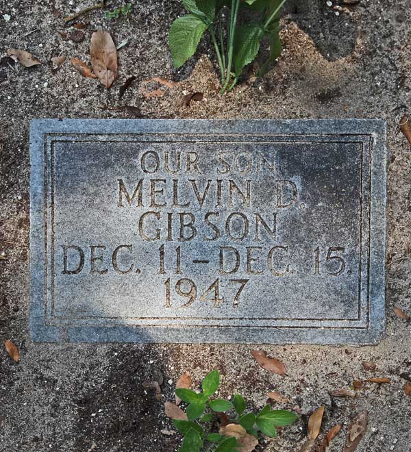 Melvin D. Gibson Gravestone Photo