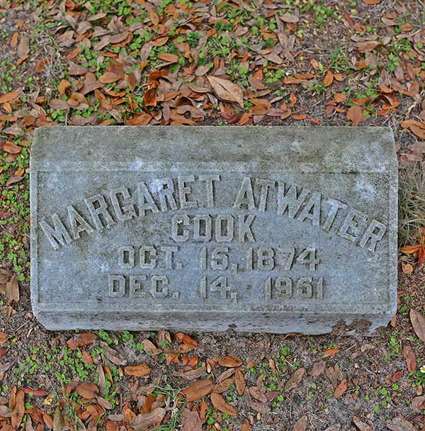 Margaret Atwater Cook Gravestone Photo