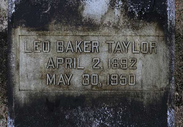 Leo Baker Taylor Gravestone Photo